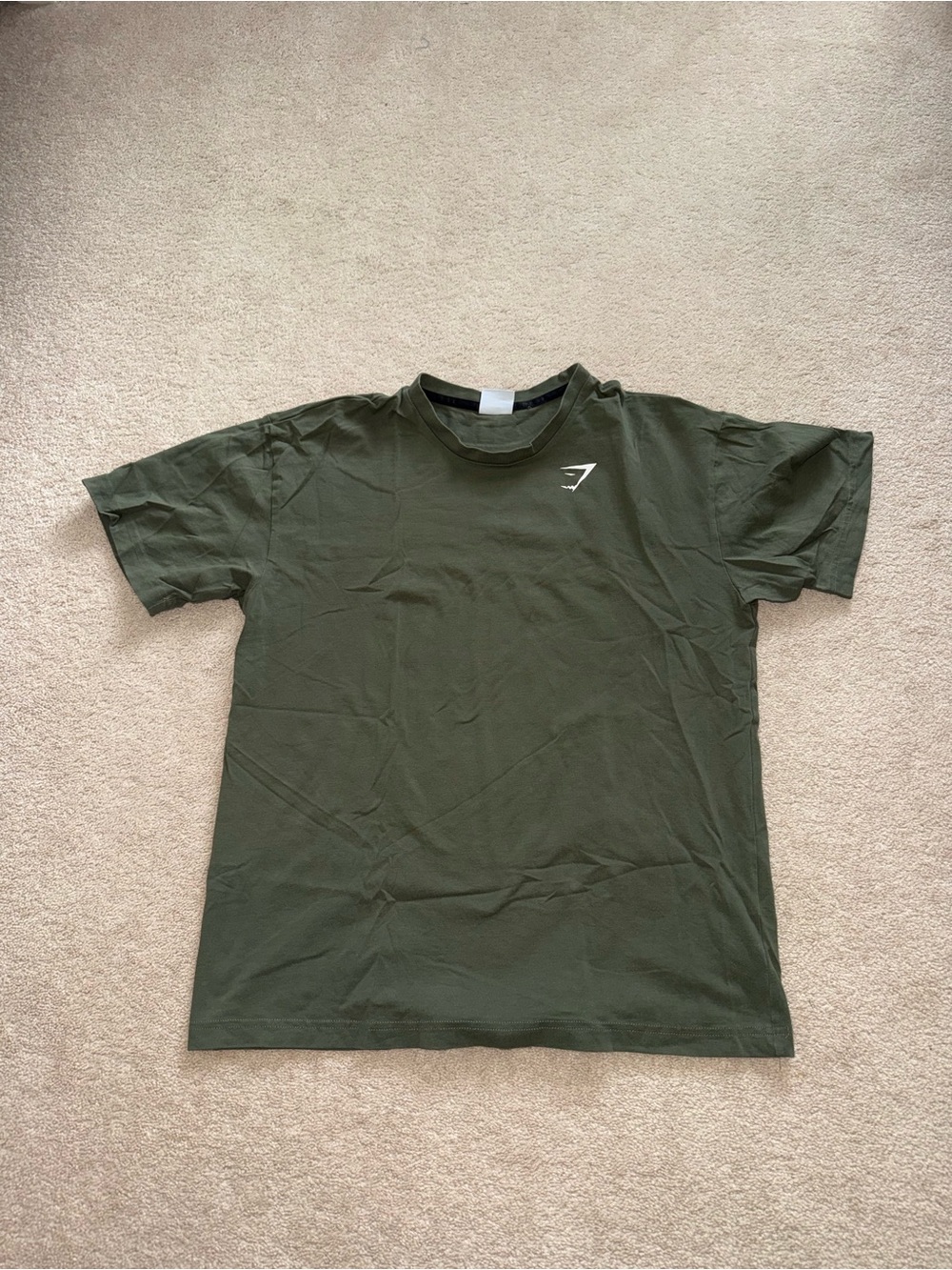 Gymshark Men's Short-Sleeve Logo Tee — Olive